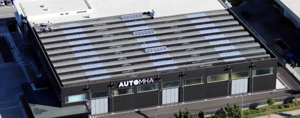 automha headquarters image with solar panels