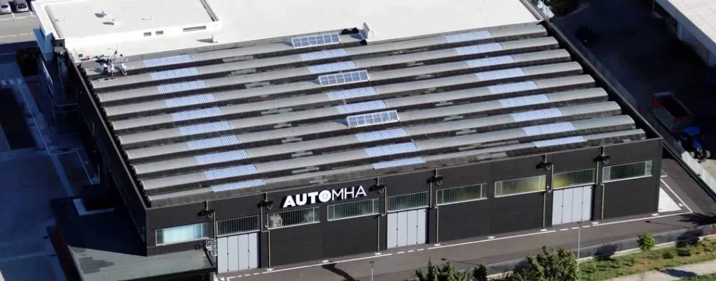 automha headquarters image with solar panels